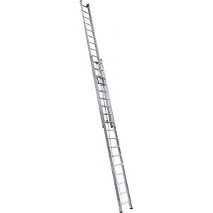 Лестница двухсекционная усиленная профессиональная с канатной тягой 2х19 (5400/9780, 34 кг), АЛЮМЕТ, 3219