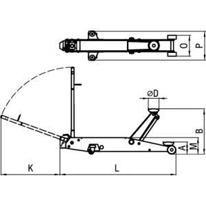 Домкрат CrocoLine Jack 10т (170-590мм), СОРОКИН, 3.410