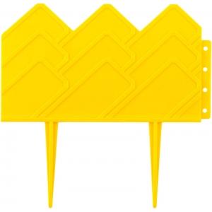 Бордюр декоративный для клумб, 14х310см, желтый, GRINDA, 422221-Y
