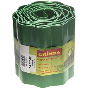Лента бордюрная, цвет зеленый, 20см х 9 м, GRINDA, 422245-20