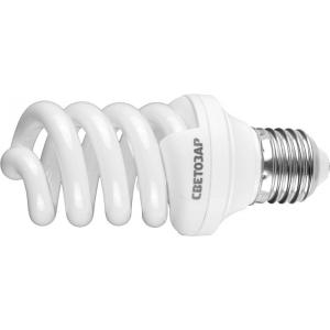 Энергосберегающая лампа "ЭКОНОМ" спираль цоколь E27 Т3 теплый белый свет 15 Вт СВЕТОЗАР 44352-15