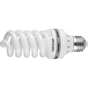 Энергосберегающая лампа "ЭКОНОМ" спираль цоколь E27 Т3 теплый белый свет 20 Вт СВЕТОЗАР 44352-20