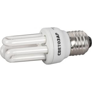 Энергосберегающая лампа "Стержень - 3U" цоколь E27 теплый белый свет 9 Вт СВЕТОЗАР SV-44332-09