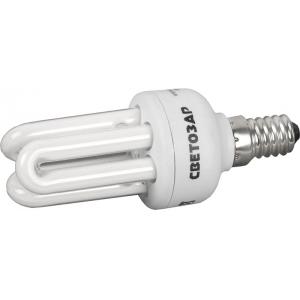 Энергосберегающая лампа "Стержень - 3U" цоколь E14 теплый белый свет 9 Вт СВЕТОЗАР SV-44430-09