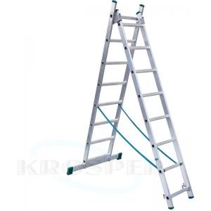Лестница двухсекционная алюминиевая (2х315/541 см, 10,2 кг), KROSPER, KRW 2x11