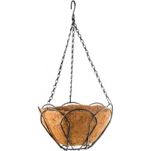 Подвесное кашпо с орнаментом, 30 см, с кокосовой корзиной, PALISAD, 69004