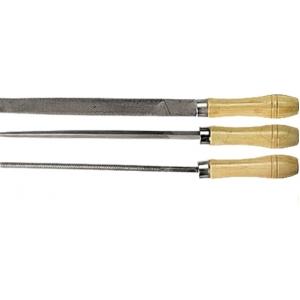 Набор напильников, 200 мм, деревянные рукоятки, 3 шт., SPARTA, 158455