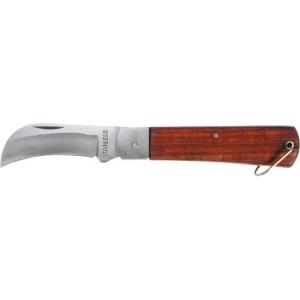 Нож складной, 200 мм, загнутое лезвие, деревянная ручка, SPARTA, 78999