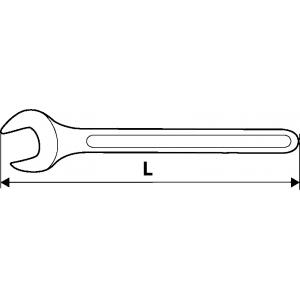 Ключ с открытым зевом односторонний 36 x 300 мм TOPEX 35D630