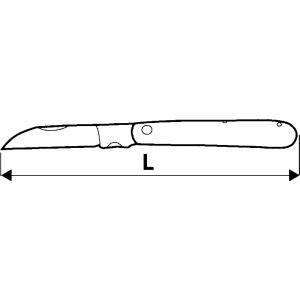 Нож монтерский серповидный деревянная рукоятка TOPEX 17B639