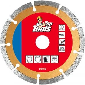 Диск алмазный сегментный, 125 x 22,2 мм, TOP TOOLS, 61H325