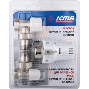 Термостатический комплект угловой, ICMA, KTE 985+774+805/KTE985774805AD