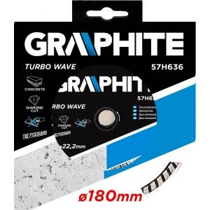 Диск алмазный 180 х 22.2 мм turbo wave GRAPHITE 57H636