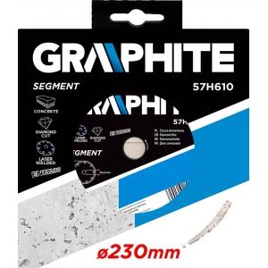 Диск алмазный сегментный 230х 22.2 мм GRAPHITE 57H610