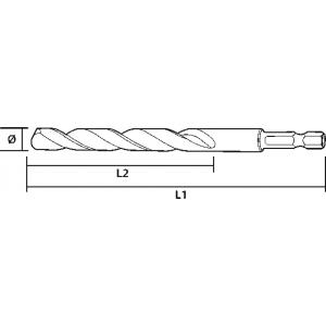 Сверла по металлу HSS-G 4.0-10.0 мм шестигранный хвостовик набор 5 шт GRAPHITE 57H750