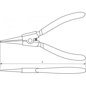 Щипцы для стопорных колец «прямой разжим», 180 мм, THORVIK, ERSP180