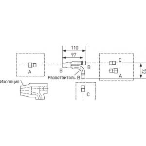 Тройник для внутренних блоков 2-WAY ECO i ME1 до 22,4 кВт PANASONIC CZ-P160BK2