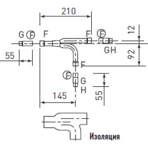 Тройник для внутренних блоков 3-WAY ECO i MF1 до 22,4 кВт PANASONIC CZ-P224BH2
