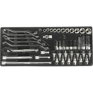 Набор инструментов слесарно-монтажный в переносном инструментальном ящике, 65 шт, JTC, JTC-B065