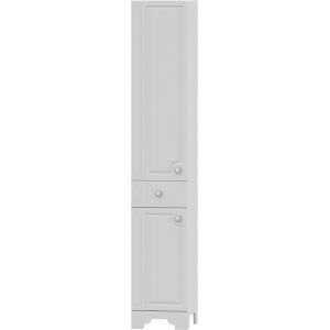 Шкаф-колонна на ножках левый 36 см ящики + дверь белый глянец , Dorff, M95CSL0366WG