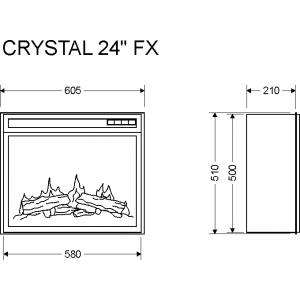 Очаг Crystal 24FX ALEX BAUMAN 278-005