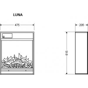 Очаг Luna Black ALEX BAUMAN 300-290