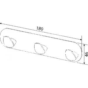 Тройной крючок для полотенец хром, AM.PM, A5035764