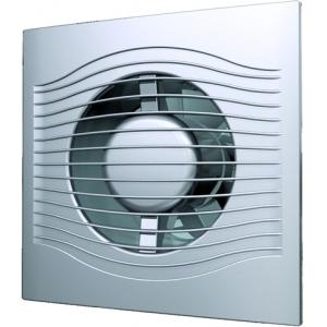Вентилятор осевой вытяжной с обратным клапаном D 125 декоративный DICITI SLIM 5C gray metal