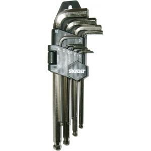 Ключи шестигранные 1-10 мм 9 шт короткие SKRAB 44720