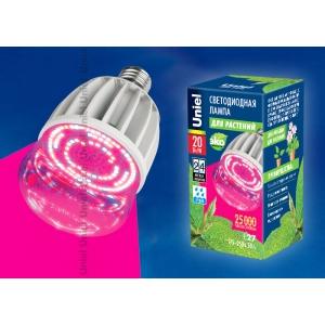 Лампа светодиодная для растений LED-M80-20W/SP/E27/CL ALS55WH IP54. UNIEL 11098