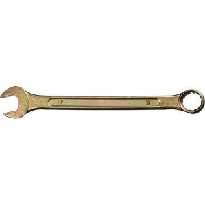 Ключ комбинированный гаечный желтый цинк 17 мм DEXX 27017-17
