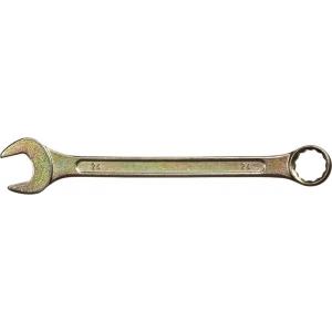 Ключ комбинированный гаечный желтый цинк 24 мм DEXX 27017-24