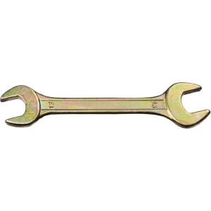 Ключ рожковый гаечный желтый цинк 13 х 14 мм DEXX 27018-13-14