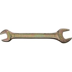 Ключ рожковый гаечный желтый цинк 13 х 17 мм DEXX 27018-13-17