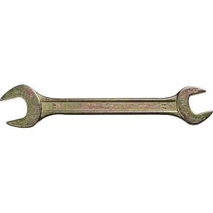 Ключ рожковый гаечный желтый цинк 17 х 19 мм DEXX 27018-17-19