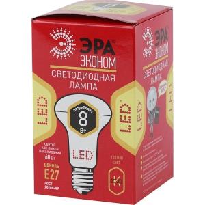 Лампа светодиодная LED smd R63-8w-827-E27_eco (10/100/1500) ЭРА Б0020635