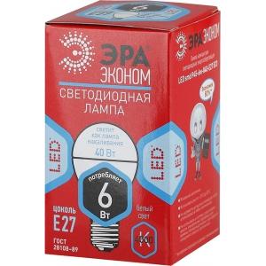 Лампа светодиодная LED smd Р45-6w-840-E27_eco (10/100/3600) ЭРА Б0020630