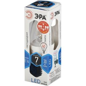 Лампа светодиодная СТАНДАРТ LED smd B35-7w-840-E14-Clear (6/60/2640) ЭРА Б0017236