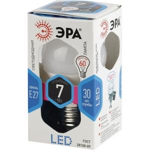 Лампа светодиодная СТАНДАРТ LED smd P45-7w-840-E27 (10/100/3000) ЭРА Б0020554