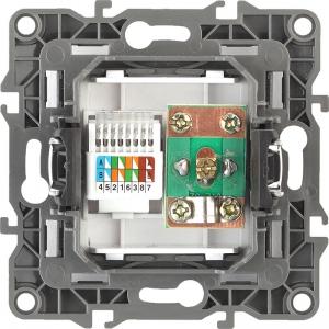 Розетка информационная RJ45+TV Эра12 шампань (10/100/2800) ЭРА Б0027444