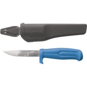 Нож строительный нержавеющая сталь пластиковая ручка лезвие 100 мм MARGIN OF SAFETY 10606М