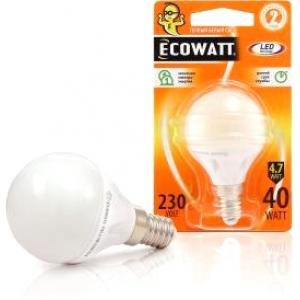Лампа светодиодная P45 230 В 4.7 (40) Вт 2700K E27 теплый белый свет шарик ECOWATT 4606400613343