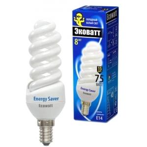 Лампа энергосберегающая M-FSP 15 Вт 840 E14 холодный белый свет витая ECOWATT 4606400203810