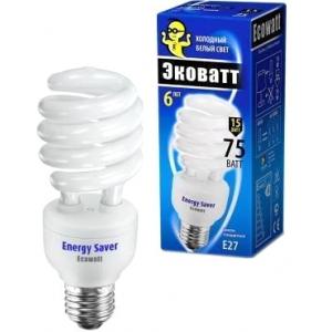 Лампа энергосберегающая SP 15 Вт 840 E27 холодный белый свет витая ECOWATT 4606400203728