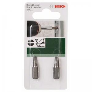 2 БИТЫ 25мм ПРЯМОЙ ШЛИЦ 0,8Х5,5 XH DIY BOSCH 2609255909