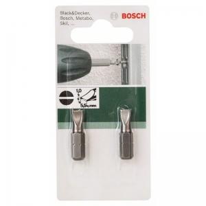 2 БИТЫ 25мм ПРЯМОЙ ШЛИЦ 1,0Х5,5 XH DIY BOSCH 2609255910