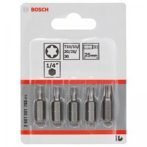 5 БИТ TORX10/15/20/25/30 25мм XH BOSCH 2607001768