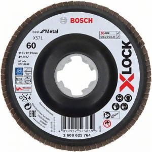 X-LOCK КЛТ 115мм K60 BfMetal/Inox угл.пл BOSCH 2608621764