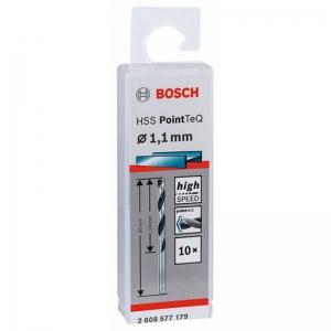 СПИРАЛЬНОЕ СВЕРЛОPointTeQ 1.1мм 10 шт BOSCH 2608577179