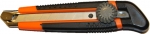 Нож 18 мм с выдвижным лезвием и обрезиненной рукояткой STURM 1076-09-03